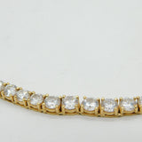 Sterling Silver Gilt Graduating Paste Set Necklace Butterfly Clasp Vintage