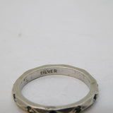 Art Deco Sterling Silver & Spinel Set Eternity Ring Antique c1920s Art Deco