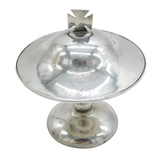 Irish Victorian Sterling Silver Communion Wafer Holder & Cover Antique Dublin