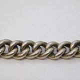 Zambian Sterling Silver Chunky Curb Link Chain Bracelet Vintage c1970s