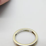 9ct White Gold & Diamond Set Half Eternity Ring Vintage c1990 London