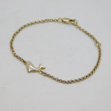 Sterling Silver Diamond Set Dolphin Form Child's Bracelet Modern c2000
