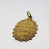 Sterling Silver Gilt Ages Members Pension Fob Medal Antique 1923 Art Deco