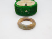Carved Hardstone Agate Dress Ring Vintage c1970 Size N UK