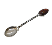 Baltic Sterling Silver Amber Set Teaspoon Vintage c1960s