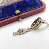 Sterling Silver Wedding Couple in the Church Charm Pendant Vintage c1970