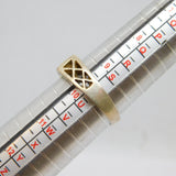 Sterling Silver "DAD" Band Dress Ring Vintage c1970 Size T 1/2