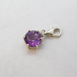 Sterling Silver Thomas Sabo Amethyst Set Drop Charm Pendant Vintage c1970s