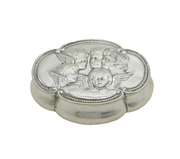 Victorian Sterling Silver Reynold's Angels Pill Box Antique 1897 Birmingham