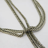 Victorian Sterling Silver Celtic Knot Style Slider Pendant Necklace Antique