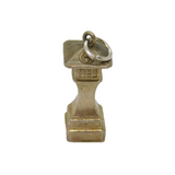 Sterling Silver Temple Form Charm Pendant Vintage c1970s