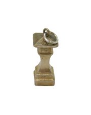 Sterling Silver Temple Form Charm Pendant Vintage c1970s
