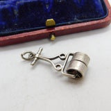 Sterling Silver Lawn Roller Charm Pendant Vintage c1970