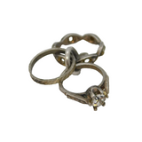 Sterling Silver Wedding Rings Charm Pendant Vintage c1970s