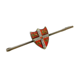 Cambridge Univeristy Sterling Silver & Enamel Shield Brooch Vintage c1970s