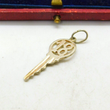 Sterling Silver 18th Birthday Key Charm Pendant Vintage c1970