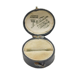 Victorian Tooled Leather Jewellery Ring Box 'J. Wilkinson, Nantwich' Antique