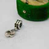 Sterling Silver Interlocked Hearts Modular Bracelet Charm Pendant Vintage c1970
