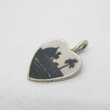 Sterling Silver Niello Eastern Scene Charm Pendant Antique c1890s