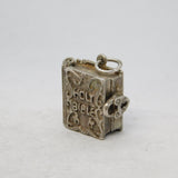 Sterling Silver Opening Holy Bible Charm Pendant Vintage c1970