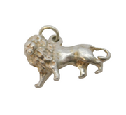 Sterling Silver Lion Charm Pendant Vintage c1970s