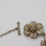 Sterling Silver Graduating Floral Pattern Dress Bracelet Vintage c1970