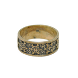 Sterling Silver Ships Wheel Pattern Identity Band Ring Vintage c1970 Size R