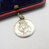 Sterling Silver St Christopher Travel Saint Charm Pendant Vintage c1970