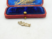 Sterling Silver Gemini Twins Zodiac Charm Pendant Vintage c1970