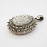 Victorian Aesthetic Sterling Silver Floral Sweetheart Locket Antique c1880s