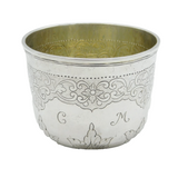 18th Century Russian Sterling Silver Floral Beaker Antique 1754 Moscow