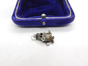 Sterling Silver Wise Owl with Birds in the Eyes Charm Pendant Vintage c1970