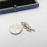 Sterling Silver Native American Warrior Charm Pendant Vintage c1970