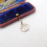Sterling Silver 21st Birthday Charm Pendant Vintage c1970