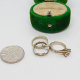 Sterling Silver Wedding & Engagement Ring Charm Pendant Vintage c1970