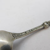 Edwardian Sterling Silver & Enamel Hamilton Souvenir Spoon Antique c1910