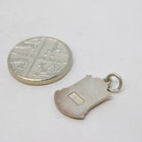 Sterling Silver Enamel Cymru am Byth Welsh Souvenir Charm Pendant Vintage c1970