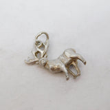 Sterling Silver Stag Deer Charm Pendant Vintage c1970