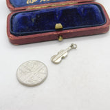 Sterling Silver Violin Charm Pendant Vintage c1970