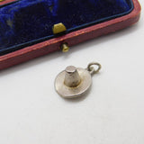 Sterling Silver Mexican Sombrero Charm Pendant Vintage c1970
