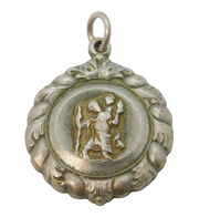 Georg Jensen Sterling Silver St Christopher Pendant Vintage c1970