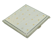 Sterling Silver White-Gold Enamel Fleur-de-Lis Cigarette Case Antique Birmingham