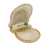 20th Century Boxed 14ct White Gold & Pearl Set Dress Ring Vintage c1950s