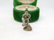 Sterling Silver Traditional Telephone Charm Pendant Vintage c1970