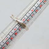 Sterling Silver White Topaz Solitaire Band Ring Vintage c1970 Size K