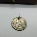 Sterling Silver Authentic Fourpence Coin William IIII Charm Pendant 1836