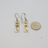 Pair of Sterling Silver Cut Out Flower & Butterfly Drop Earrings Modern c1990