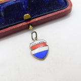Sterling Silver and Enamel Holland Travel Shield Charm Pendant Vintage c1970