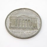 19th Century Silver Metal Medallion for Metropolitan Tabernacle Opening Antique