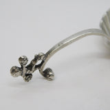 Victorian Sterling Silver Cherub & Shell Bowl Tea Caddy Spoon Antique London
